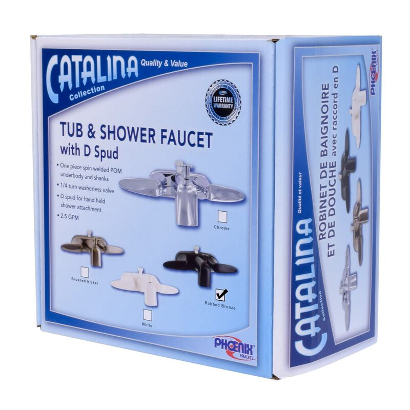Valterra Rubbed Bronze Catalina Tub/Shower with D Spud