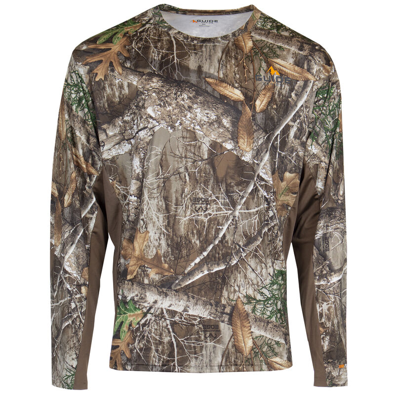 Guide Series Men’s Performance Long-Sleeve Tee – Realtree Edge Camo image number 1