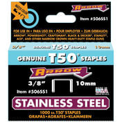 Arrow T50 3/8" Stainless Steel Staples, 1000-ct.