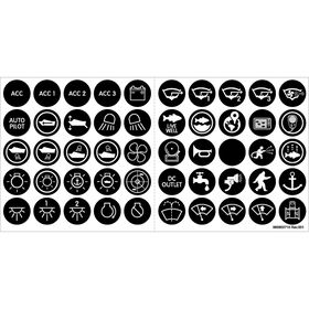 Blue Sea Systems Push-Button Switch Label Kit