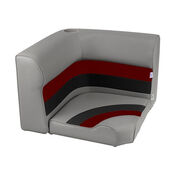 Toonmate Deluxe Radiused Corner Section Seat Top - Gray/Red/Charcoal