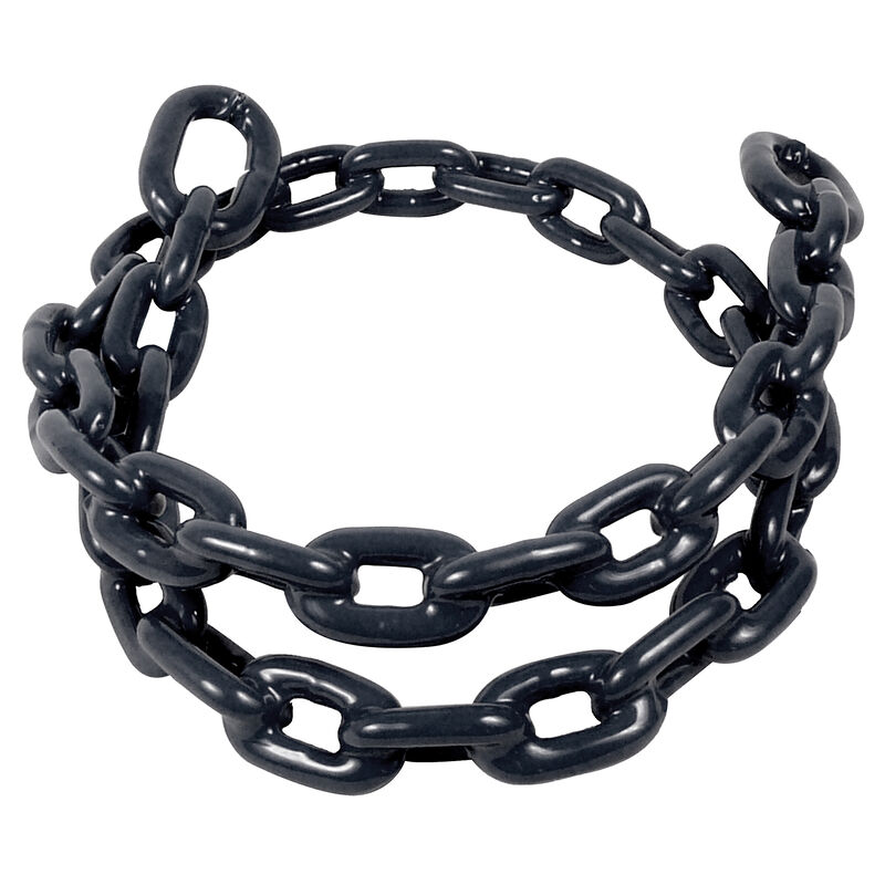 Greenfield Black Vinyl-Coated Anchor Lead Chain, 1/4" x 4'L image number 1