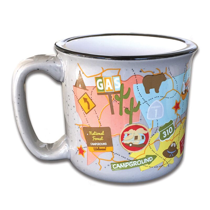 Camp Casual Mugs, Travel Map image number 1