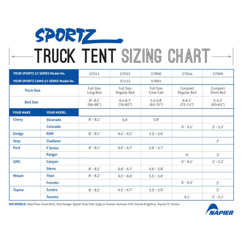 Napier Sportz Truck Tent 57 Series, Full-Size Crew Cab image number 10