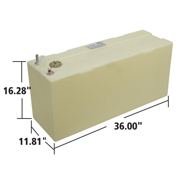 Moeller Marine Fuel Tank, 27 Gal., 11.81"W x 36"L x 16.28"D Overton's