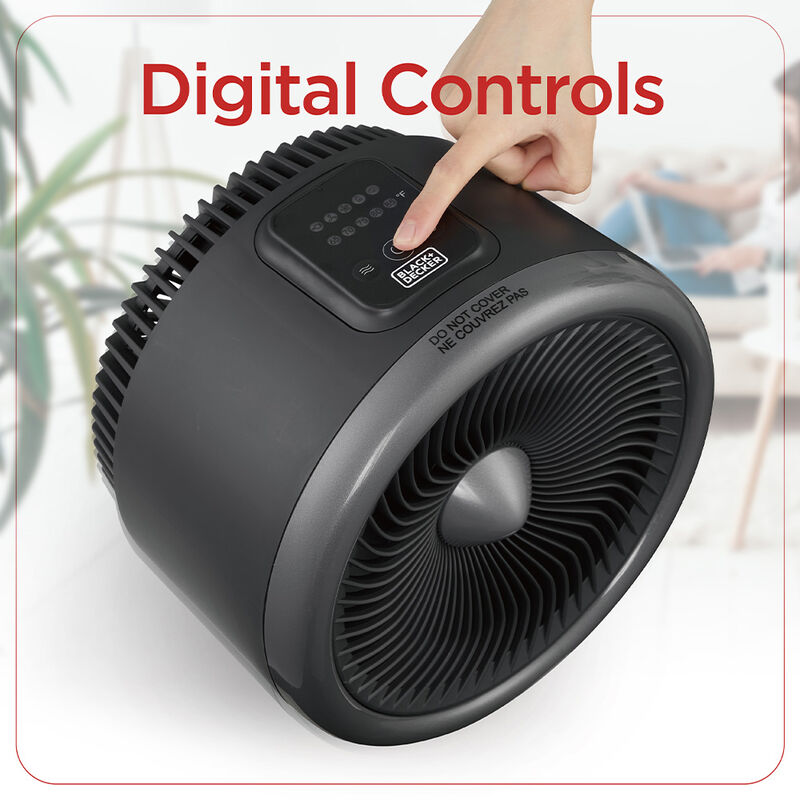 Black+Decker 1500W Digital Turbo 2-in-1 Electric Heater image number 2
