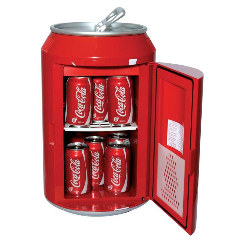 Koolatron 8 Can Coca Cola Mini Fridge Cooler image number 1