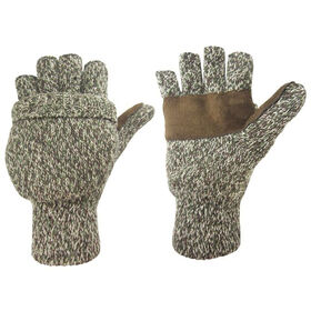 HOT SHOT Insulated Ragg Wool Pop-Top Mitten