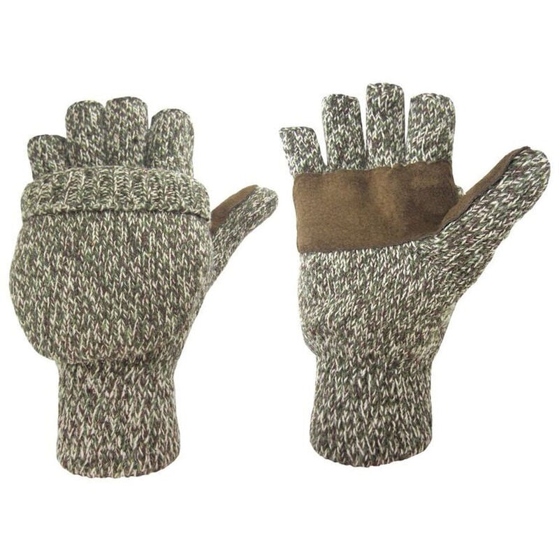 HOT SHOT Insulated Ragg Wool Pop-Top Mitten image number 1