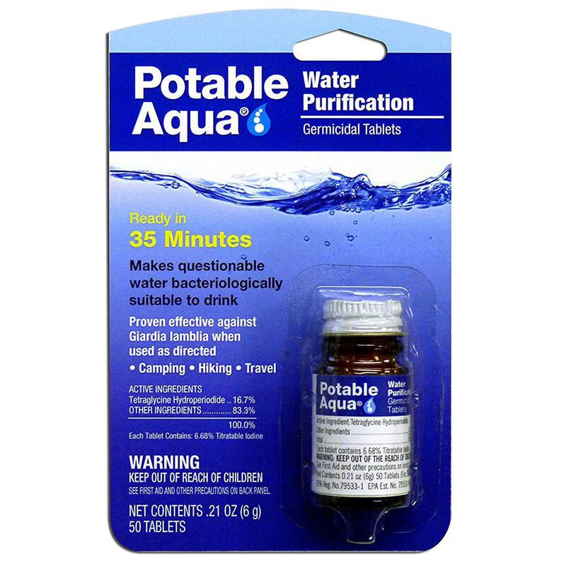 Potable Aqua Water Purification Tablets, 50-Count image number 1