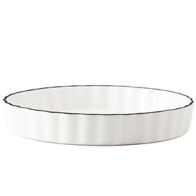 Art and Cook 10.5 in Round Stoneware Baking Dish, Black