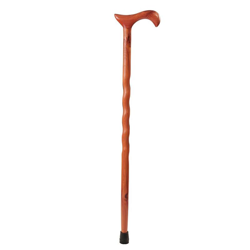 Women's 34" Derby Handle Twisted Laminated Aromatic Cedar with Walnut Cane image number 1