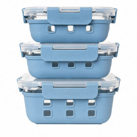 Brookstone 3-Piece Glass Food Storage Set