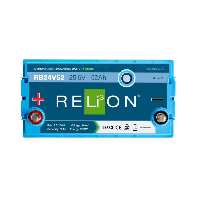 RELiON RB24V52 24V 52Ah Deep Cycle Lithium Battery, Group 31 image number 3