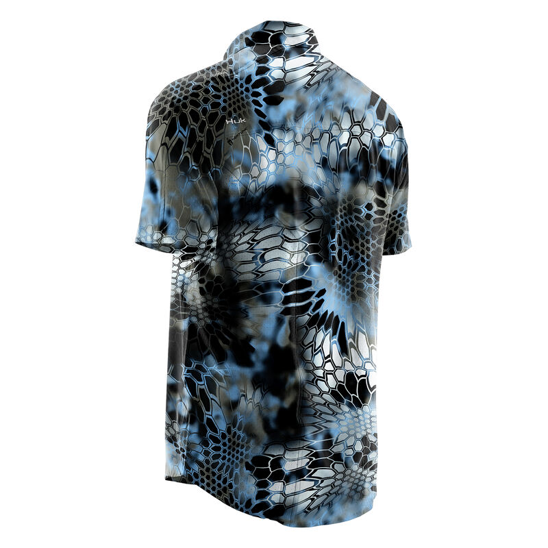 Huk Men's Next Level Kyrptek Short-Sleeve Woven Shirt image number 3