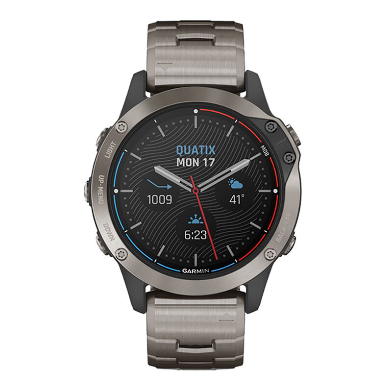 Garmin quatix; 6 Sapphire Titanium - Grey w/Titanium Band image number 1