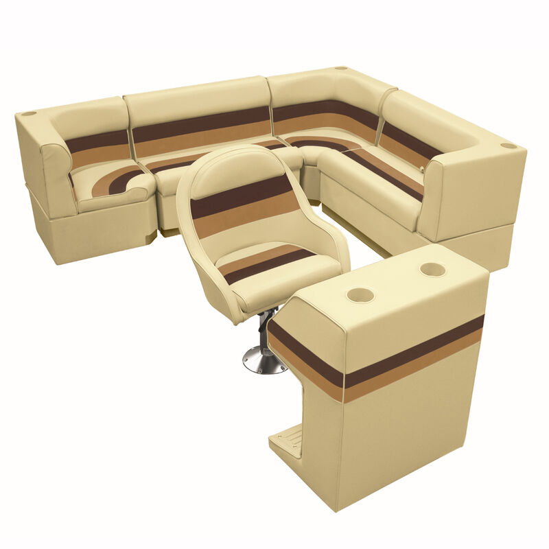 Toonmate Deluxe Pontoon Furniture w/Toe Kick Base - Rear Big "L" Package image number 1