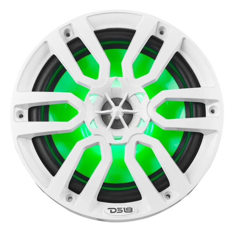 DS18 NXL-8 8" Two-Way Coaxial Marine Speakers with RGB LED Lights, Pair image number 2