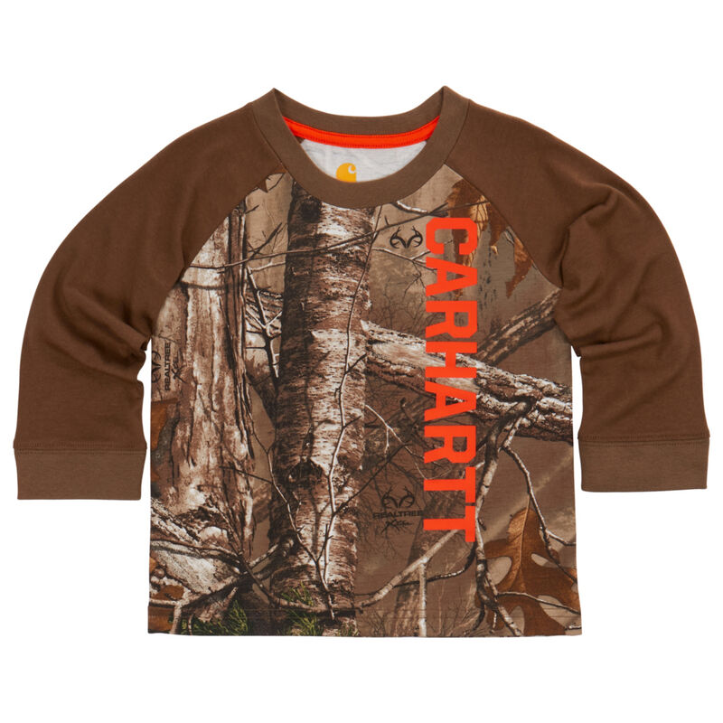Carhartt Child's Camo Raglan Long-Sleeve T-Shirt image number 1