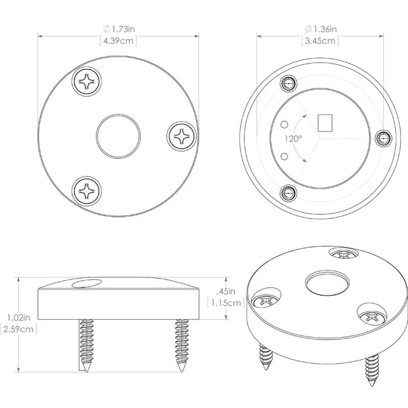 Lumitec High Intensity "Anywhere" Light - Brushed Housing - White Non-Dimming image number 4