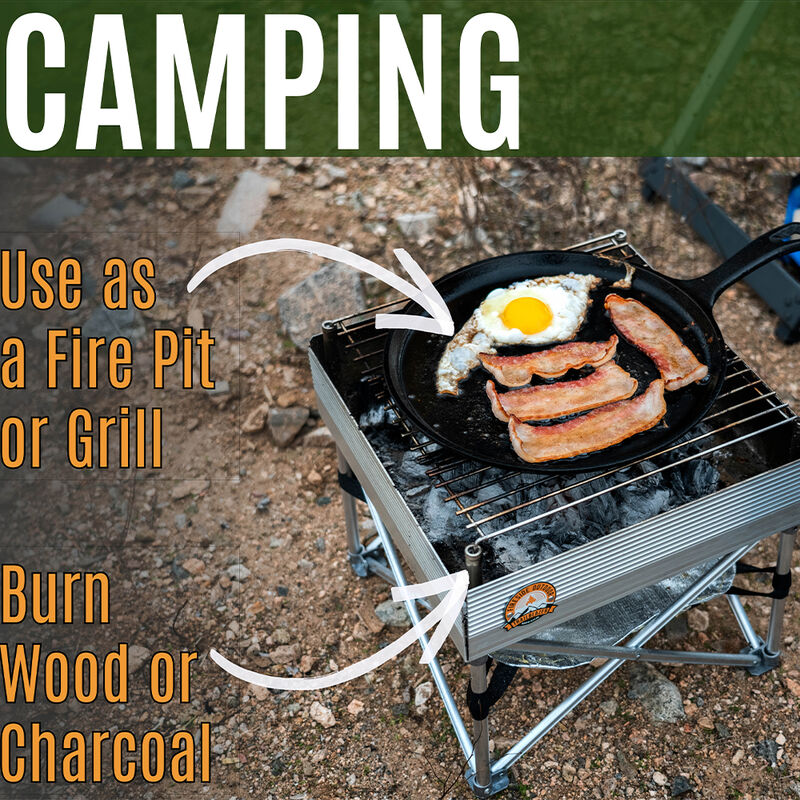 Trailblazer 2-in-1 Portable Fire Pit and Grill image number 4