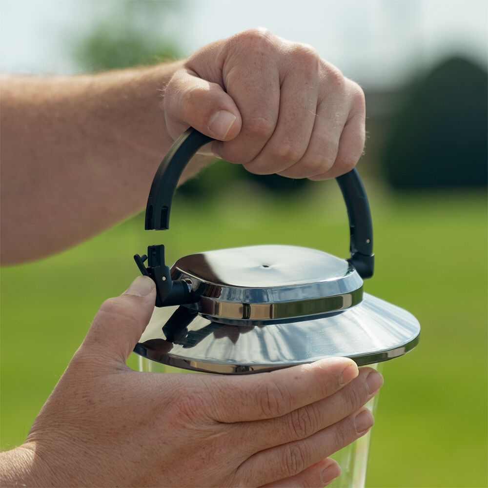 GE Enbrighten Nickel-Plated Dimmable Lantern
