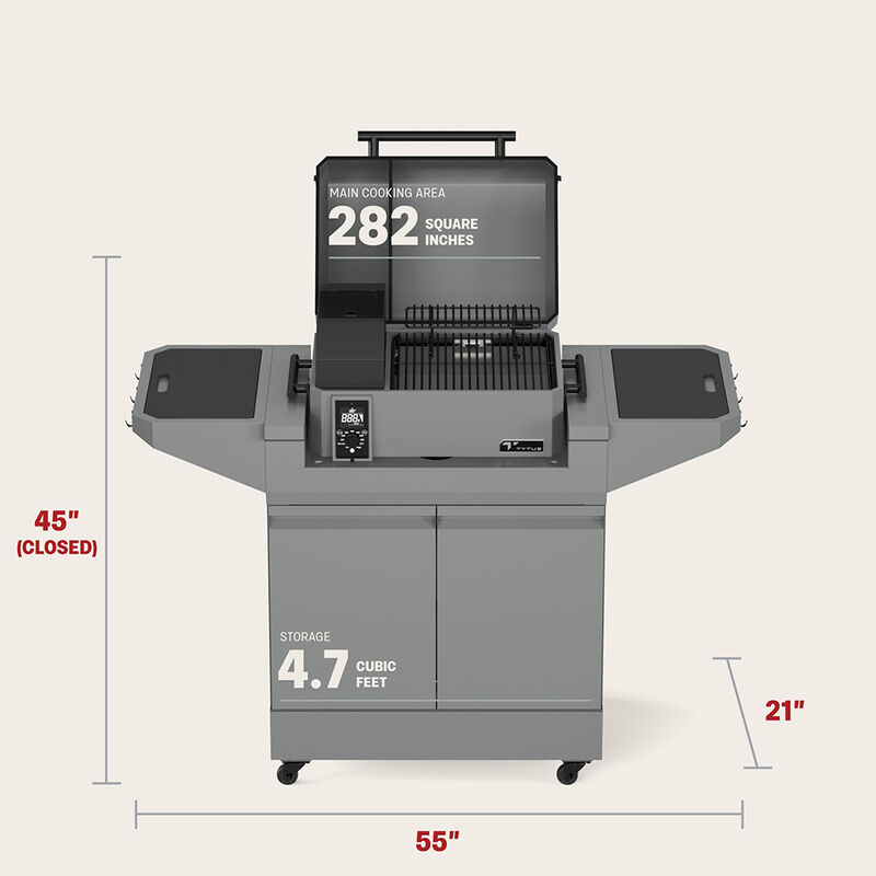 TYTUS Emberwood Pellet Smoker with Grill and Prep Cart and Cover image number 16