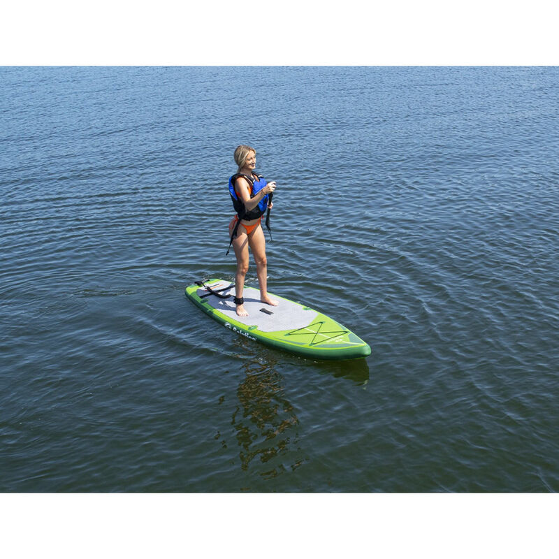 Solstice 9' Touring Inflatable Paddle Board (iSUP) Kit - Green  image number 2