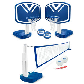 GoSports Splash Hoop 2-in-1 Full Court Volleyball & Basketball Set