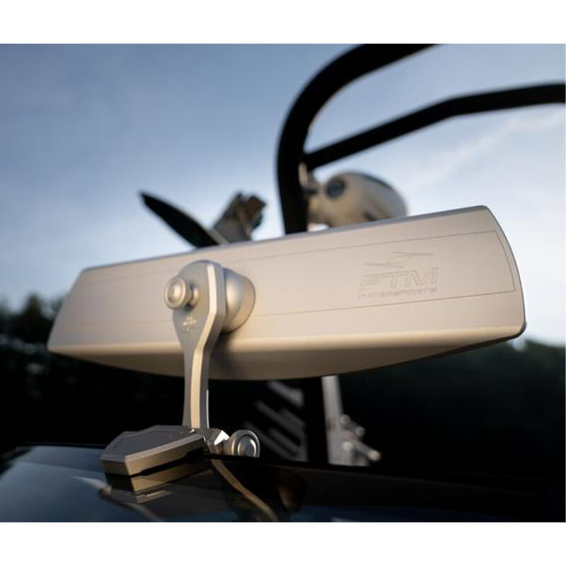 PTM Watersports ZXR-300 Pivoting Mirror Bracket, Fits TaylorMade Windshields, Titanium Gray image number 2
