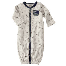 Mud Pie Infant Boys' Forest Deer Print Convertible Gown