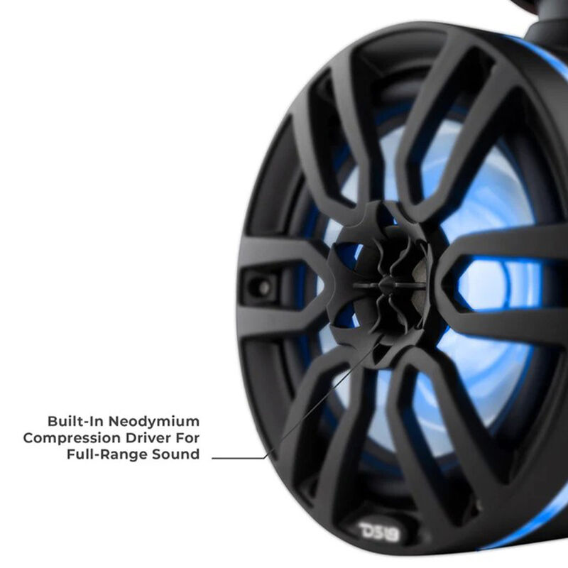 DS18 NXL-X6TP 6.5" Marine Tower Speakers with RGB LED Lights, Pair image number 3