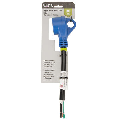 Electric World 30 Amp Female Strip End Cord