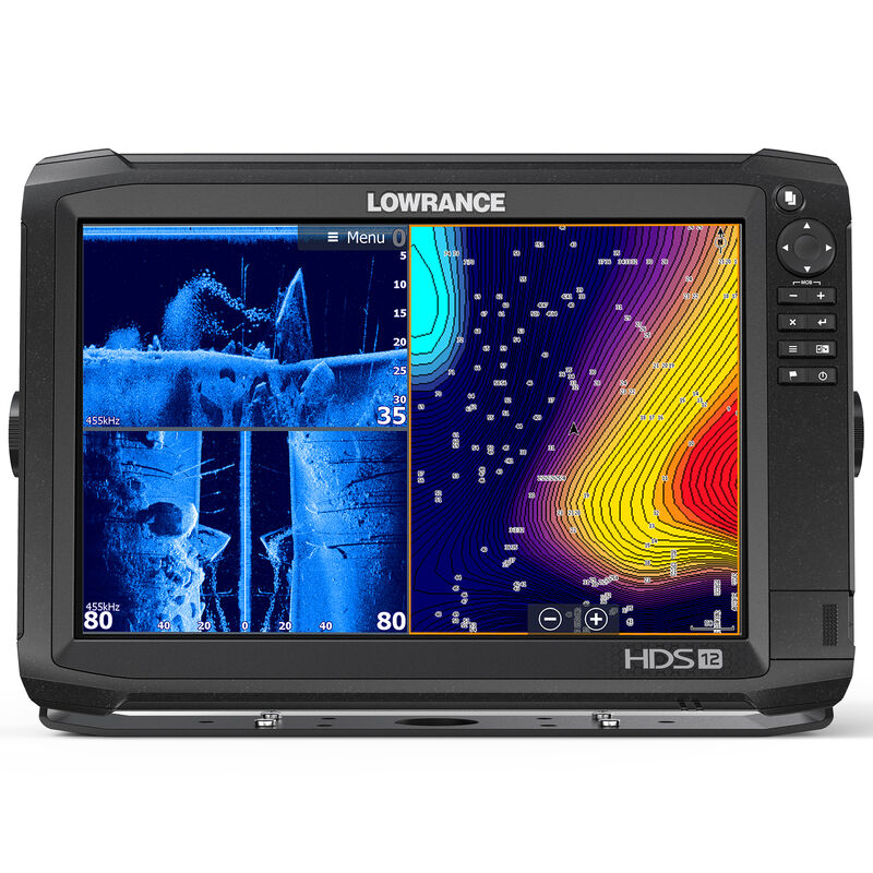Lowrance HDS-12 Carbon Fishfinder Chartplotter w/TotalScan Transducer image number 1