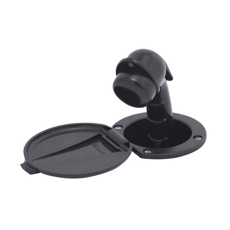 Ambassador Marine Recessed Shower with Small Sprayer and Plastic Lid, Black image number 3