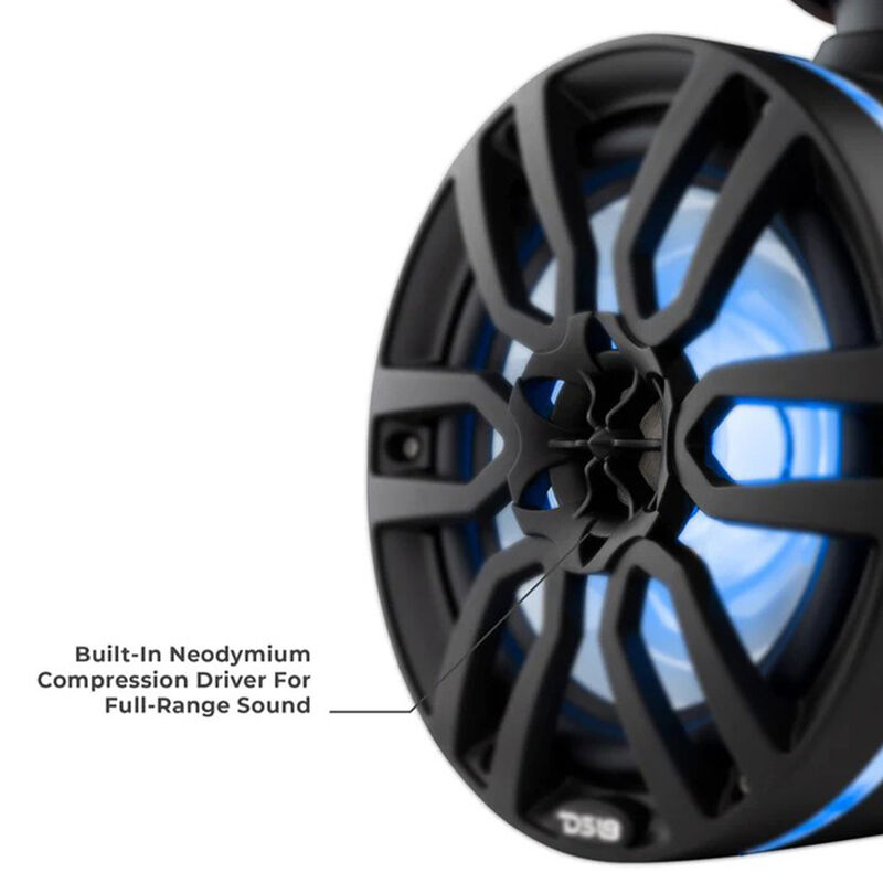 DS18 NXL-X6TP 6.5" Marine Tower Speakers with RGB LED Lights, Pair image number 4
