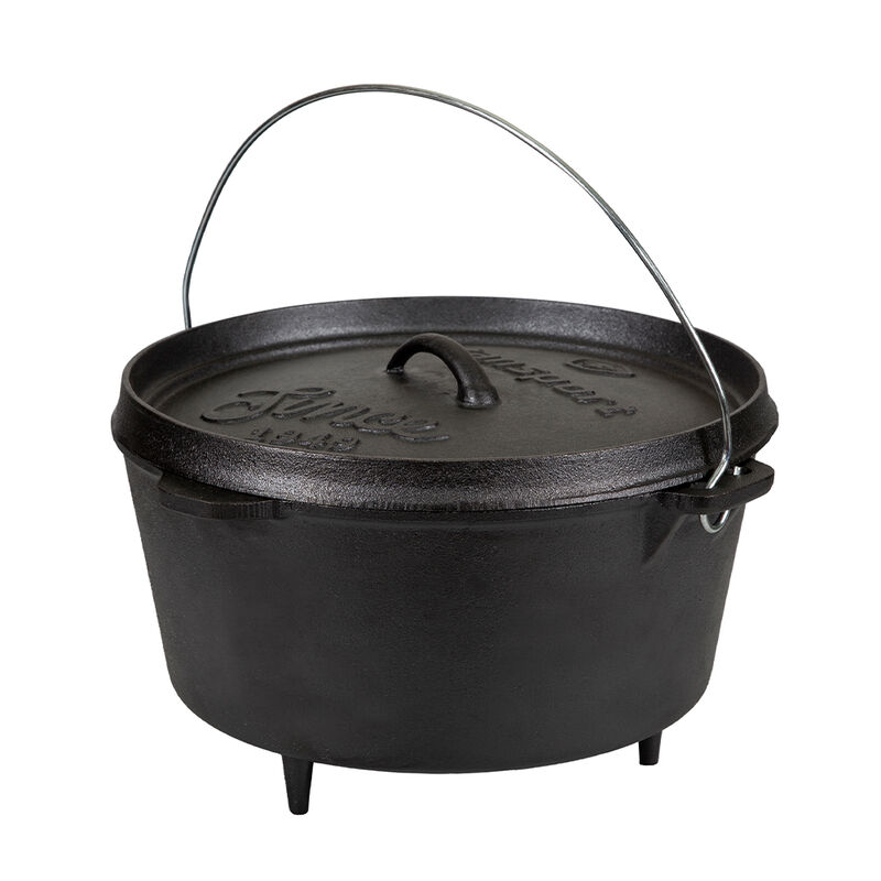 Stansport 8-Quart Pre-Seasoned Cast Iron Dutch Oven with Legs image number 2