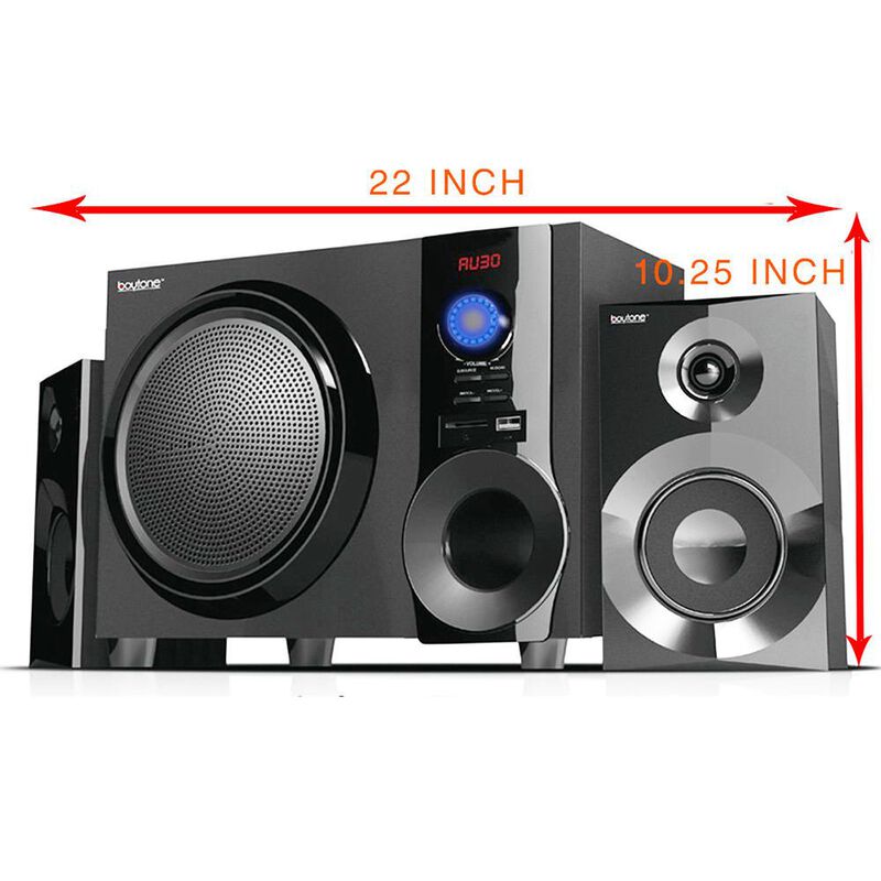 Bluetooth Shelf Speaker System, Black image number 1