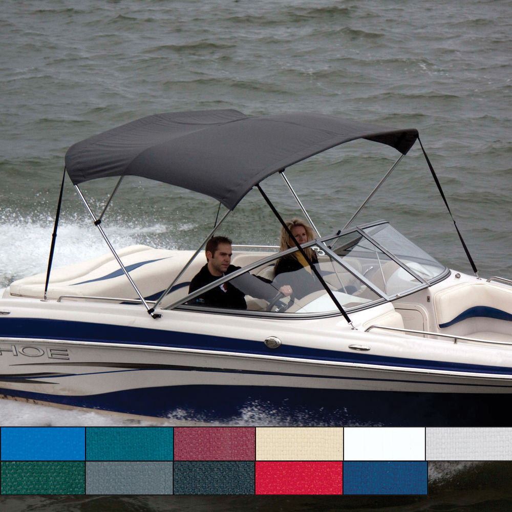 Shademate Bimini Top Polyester Fabric and Boot Only, 3Bow 6'L, 36"H