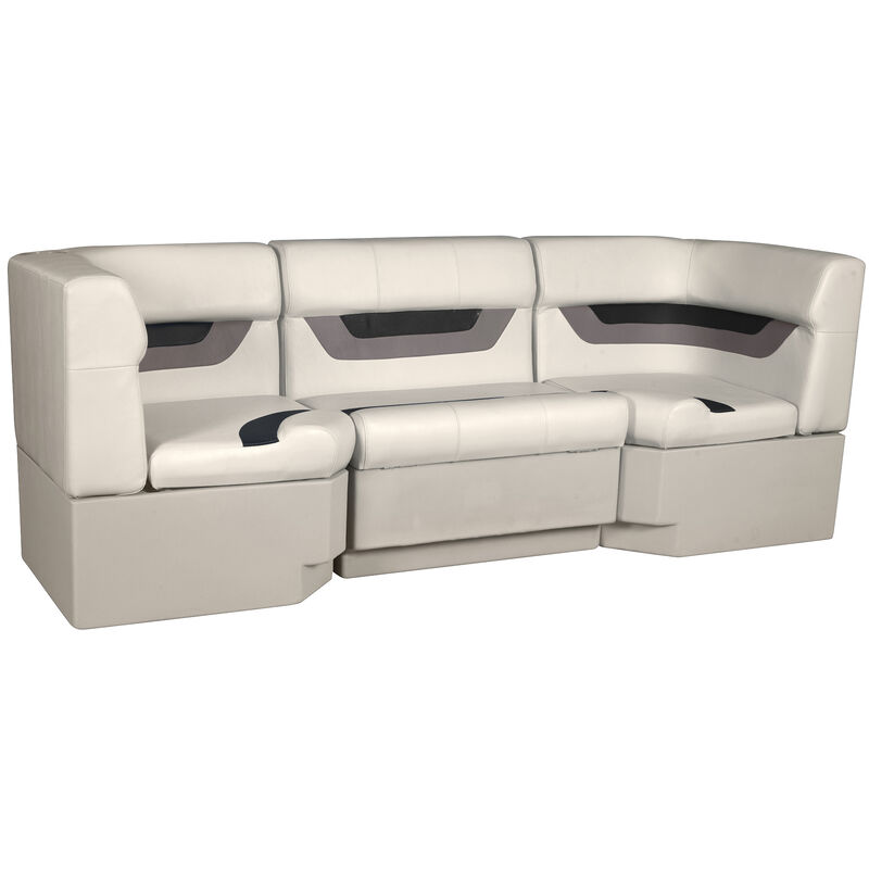 Designer Pontoon Furniture - 86" Rear Seat Package, Platinum/Black/Mocha image number 1