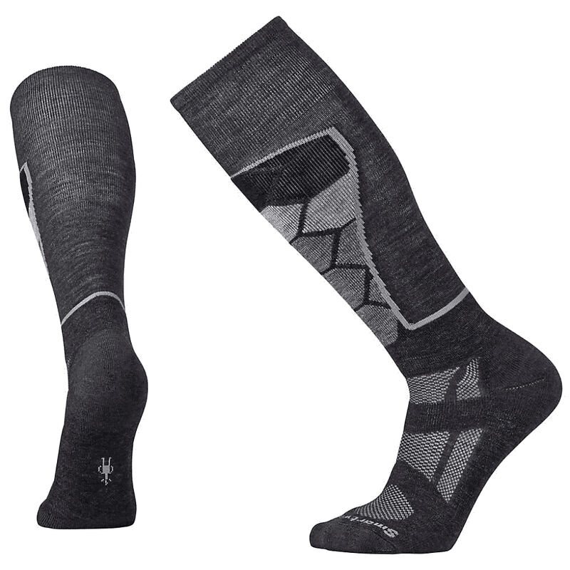 SmartWool Men’s PhD Ski Medium Pattern Socks, Black image number 1