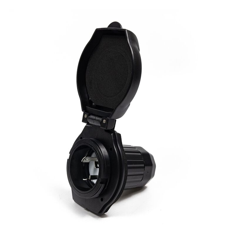 Electric World 30A Black RV Inlet with LED image number 3