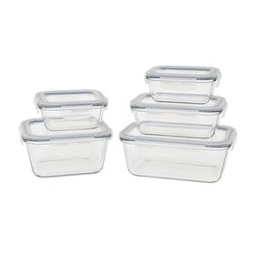 Brookstone 10-Piece Glass Food Storage Set