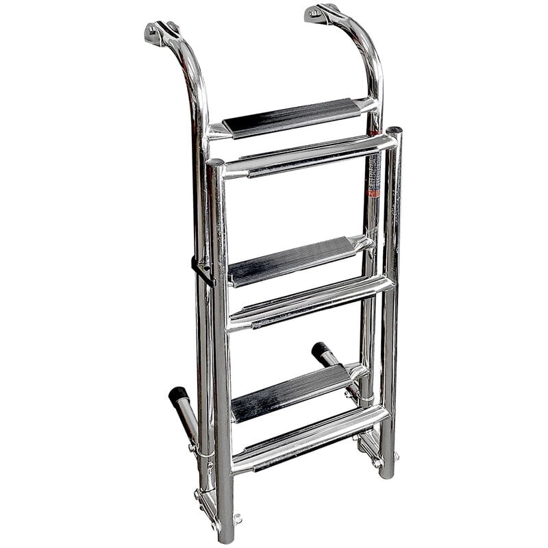 Overton's Transom Mounted 6 Step Stainless Steel Folding Ladder image number 2