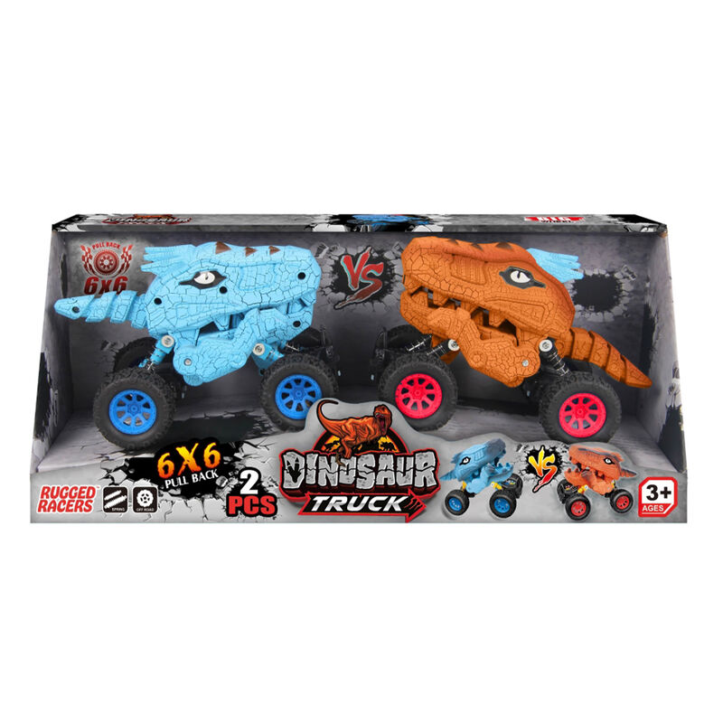 Rugged Racers Dinosaur Pull Back Combo Trucks