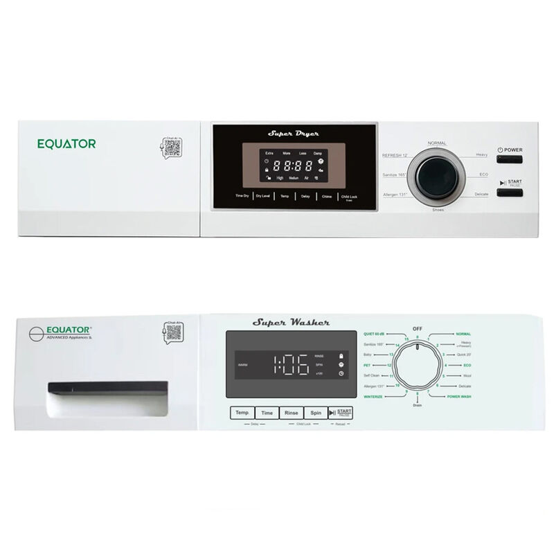 Equator Compact Stackable EW 822 Washer + ED 866 Dryer image number 2