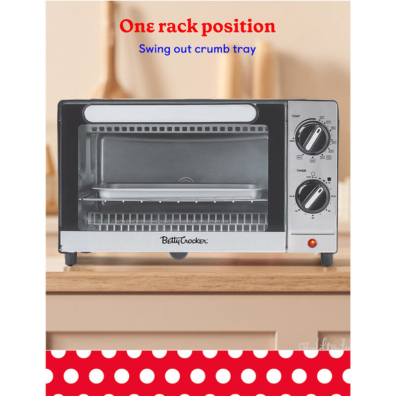 Betty Crocker Mid-Size 9-Liter Toaster Oven image number 7