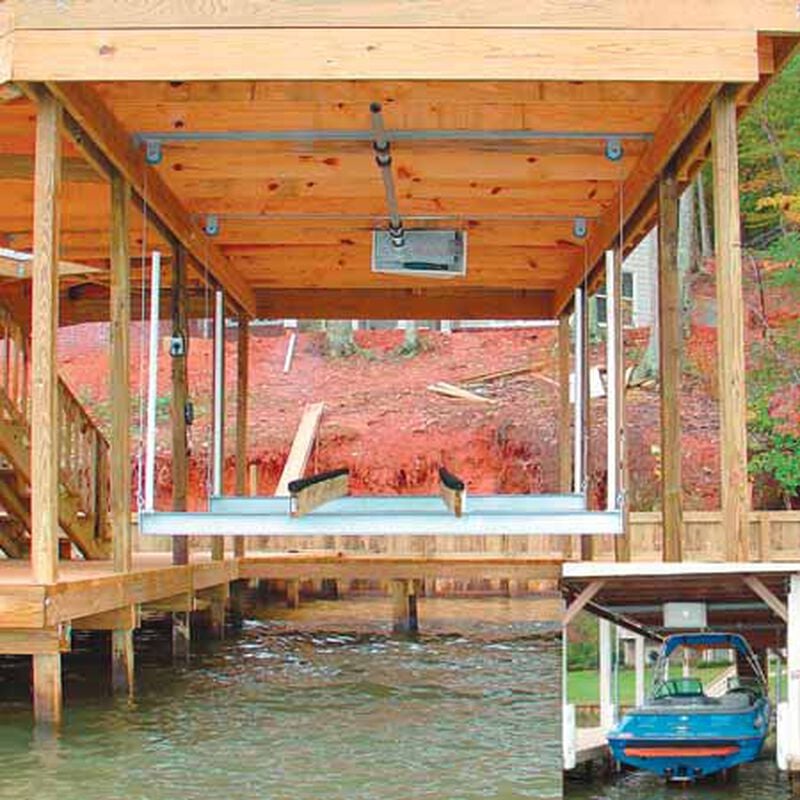Doozie Boat House 4000-lb. Center Mount Kit With Overhead Beams image number 1