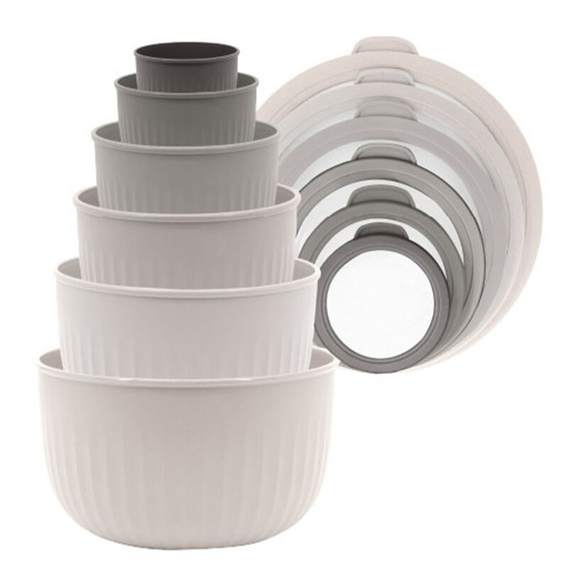 Gourmet Kitchen 6-Pack Prep & Store Containers with Leak Proof Lids - Moonbeam