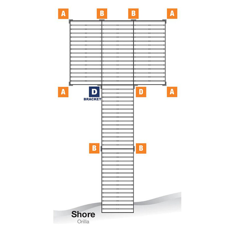 Tommy Docks "D" Inside Corner Bracket (3 Way) - Normal Duty image number 2